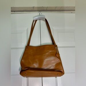 Vintage Monsac Classic Brown Leather Shoulder Bag